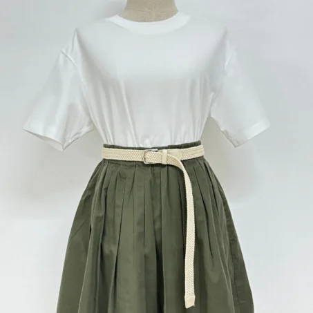 เข็มขัดผ้าแคนวาส สายถัก ยืดได้ ไม่ต้องเจาะรู สไตล์เรียบง่าย